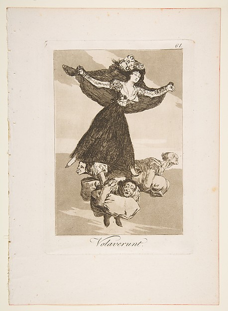Plate 61 from "Los Caprichos": They have flown (Volaverunt)