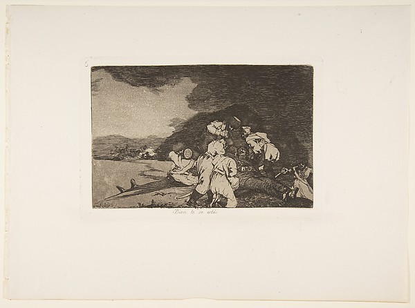 Plate 6 from "The Disasters of War" (Los Desastres de la Guerra): 'It serves you right' (Bien te se está)