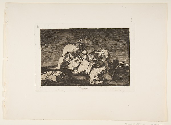 Plate10 from "The Disasters of War" (Los Desastres de la Guerra): Nor [do these] either (Tampoco)