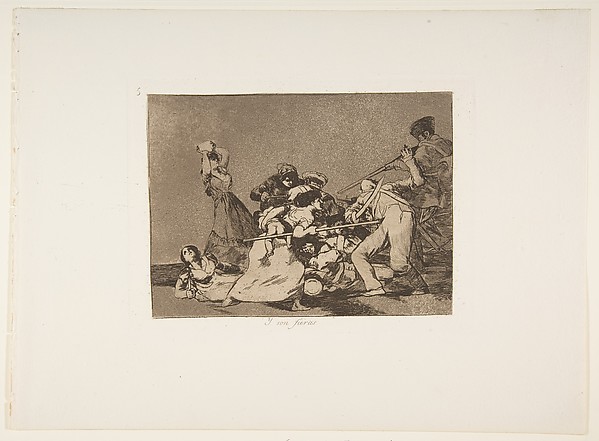 Plate 5 from "The Disasters of War" (Los Desastres de la Guerra): 'And they are like wild beasts' (Y son fieras)
