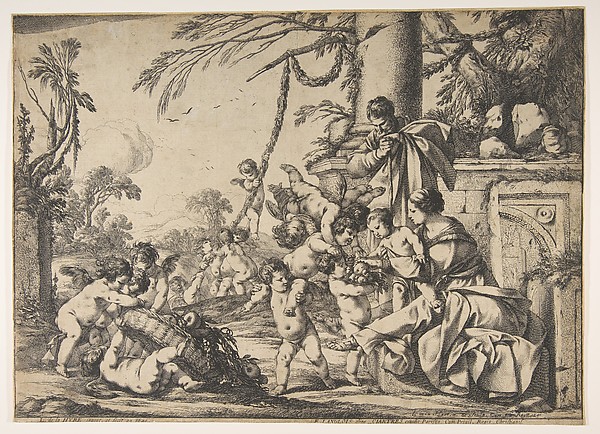 The Virgin and Christ Child Served by Angels by Laurent de La Hyre