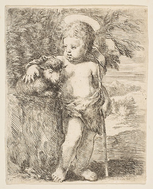 The Infant St. John the Baptist with his Lamb by Stefano della Bella