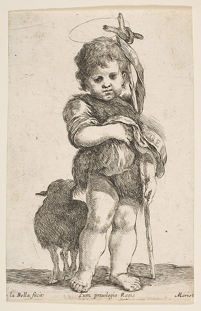 The Infant St. John the Baptist Holding up His Robe by Stefano della Bella