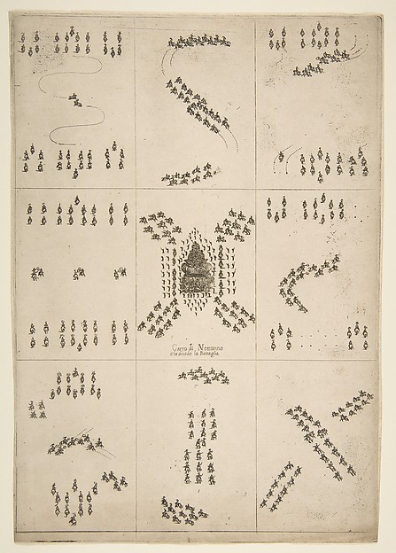 Various figures of horse ballet