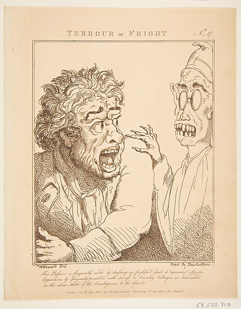 Terrour or Fright (Le Brun Travested, or Caricatures of the Passions)