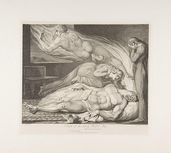 Death of the Strong Wicked Man, from "The Grave," a Poem by Robert Blair