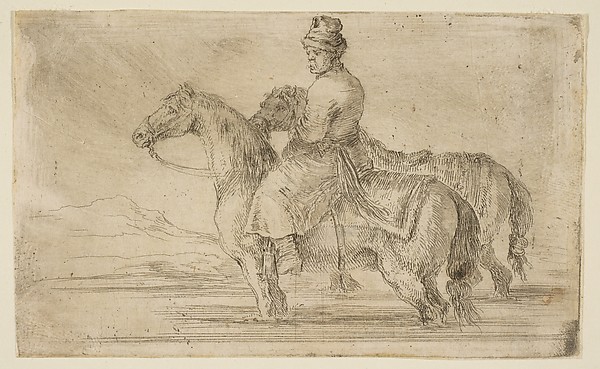 Polish Groom Bathing Horses