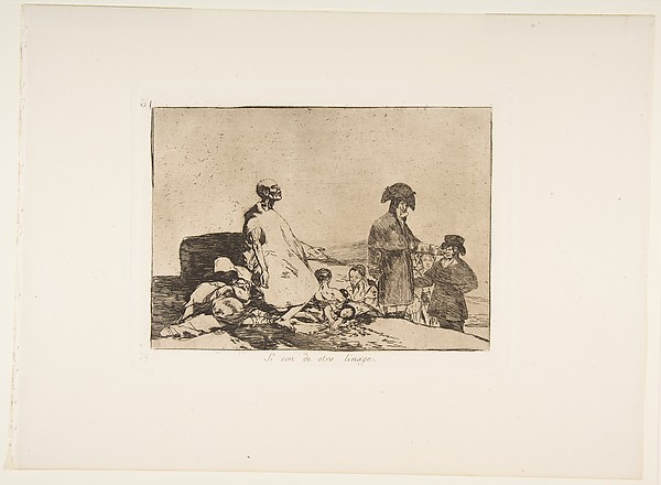 Plate 61 from "The Disasters of War" (Los Desastres de la Guerra): 'Perhaps they are of another breed' (Si son de otro linage)