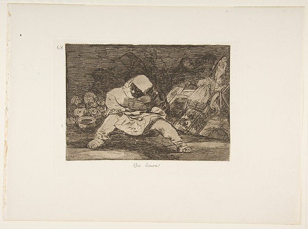 Plate 68 from "The Disasters of War" (Los Desastres de la Guerra): 'What madness!' (Que locura!)