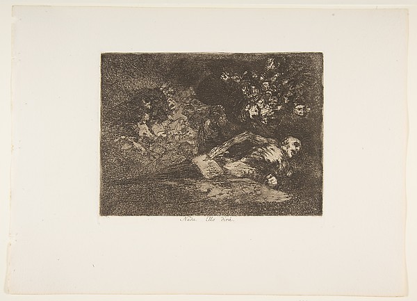 Plate 69  from "The Disasters of War" (Los Desastres de la Guerra): Nothing. The event will tell (Nada. Ello dirá)