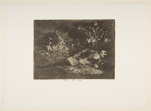 Plate 69 from "The Disasters of War" (Los Desastres de la Guerra): 'Nothing. The event will tell' (Nada. Ello dirá)