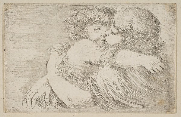 Two Children Embrace