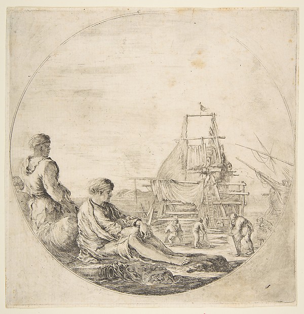 A Seated White Sailor; A Standing Black Sailor