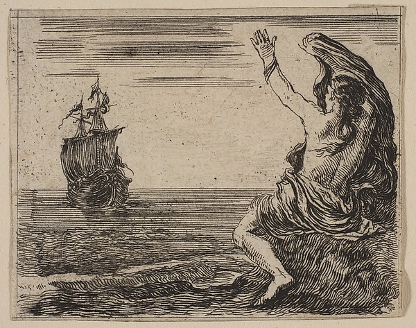 Theseus and Ariadne, from 'Game of Mythology' (Jeu de la Mythologie)