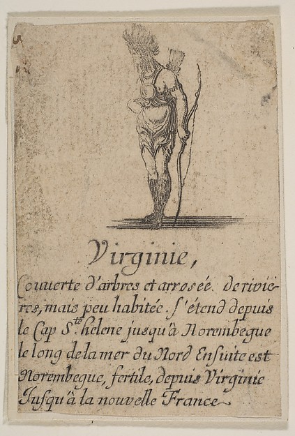 Virginia, from the playing cards "Jeu de la Géographie"