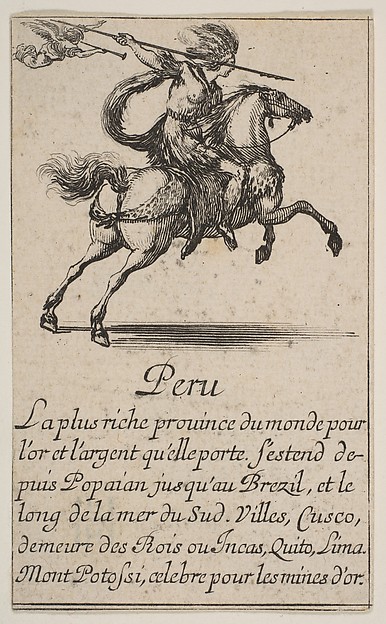 Peru, from the playing cards "Jeu de la Géographie"