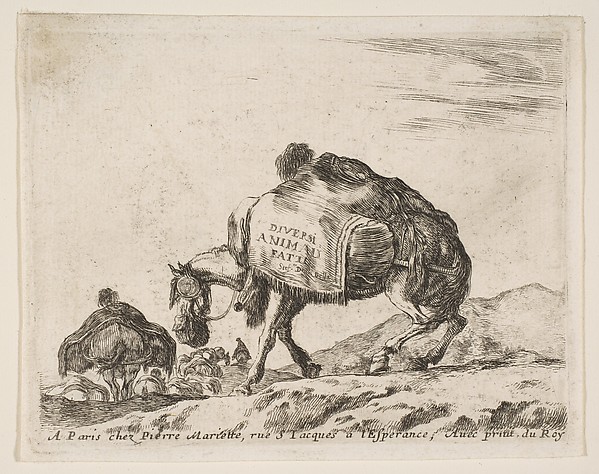 Pack Horse, frontispiece for "Diversi Animali"