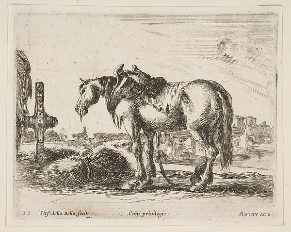 Cart Horse, plate 22 from "Various Animals" (Diversi Animali)