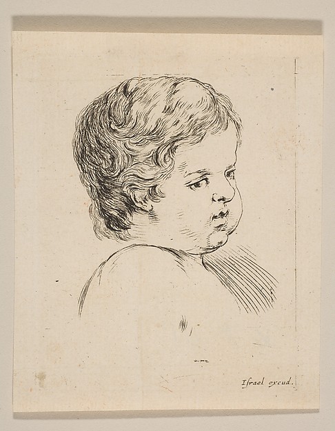 Plate 12: head of a child, from 'The Book for Learning to Draw' (Livre pour apprendre à dessiner)
