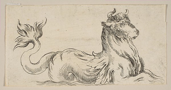 Plate 9: Marine Bull, from "Various figures and doodles" (Diverses figures et griffonnemens)