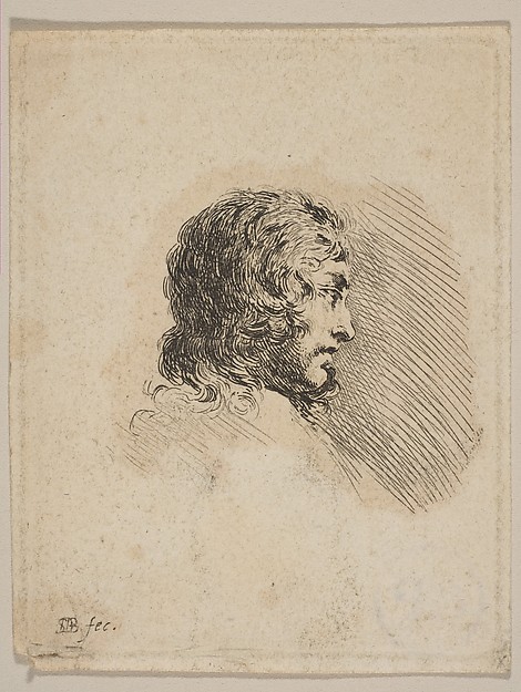 Head of a young man in profile, from "Various portraits" (Recueil de Diverses Piéces Servant à l'Art de Portraiture)