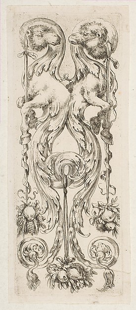 Two Facing Camel Heads with Bodies Terminating in Ornament
