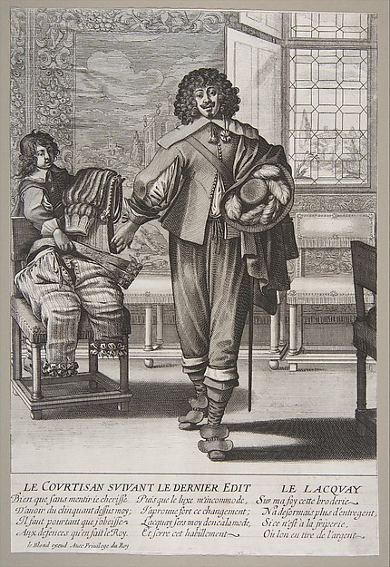 Courtier Following Edict Against Superfluity in Dress