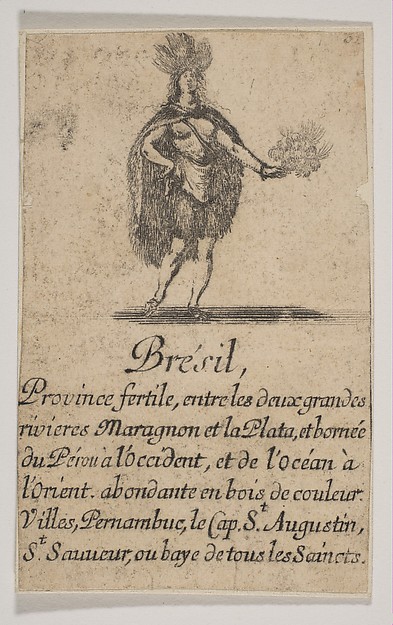 Brésil, from the playing cards "Jeu de la Géographie" by Stefano della Bella, The Metropolitan Museum of Art
