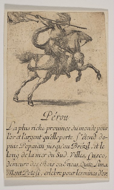 Pérou, from the playing cards "Jeu de la Géographie"