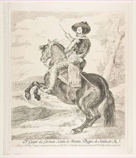 Gaspar de Guzmán, Count Duke of Olivares on horseback, after Velázquez