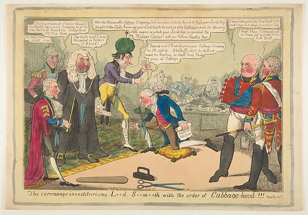 The Ceremony of Investiture of My L**d S**m**th with the Order of Cabbage-hood