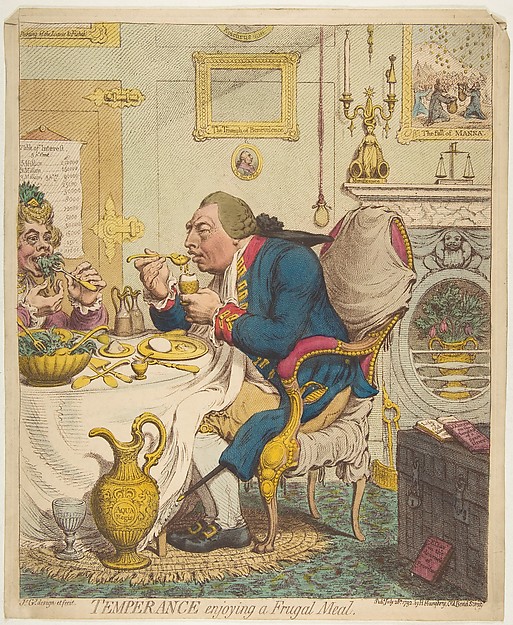 Temperance Enjoying a Frugal Meal