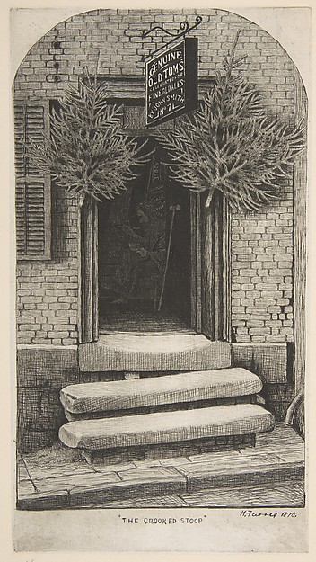 The Crooked Stoop (Old Tom's Chop House) (from Scenes of Old New York)