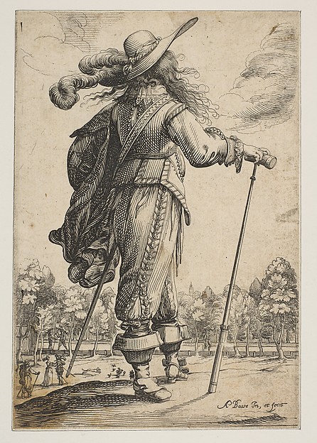 A Man Seen from the Back Leaning on a Croquet Mallet (Le Jouer de mail)