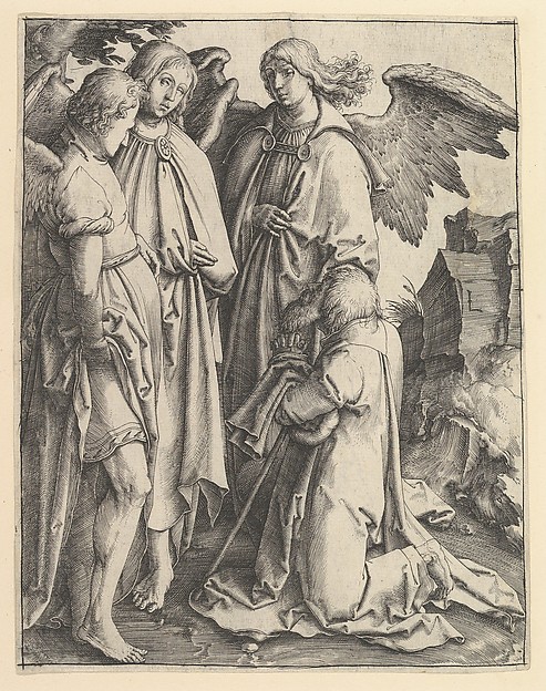 Abraham and Three Angels by Lucas van Leyden