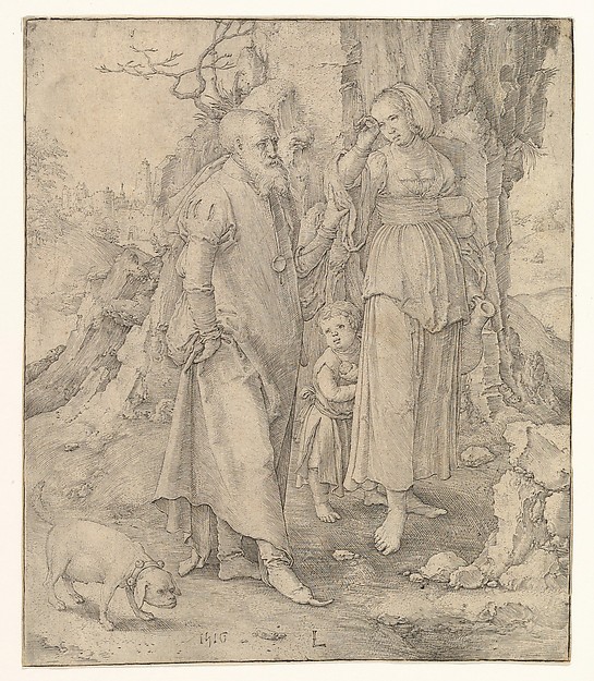 Abraham Sending Away Hagar by Lucas van Leyden