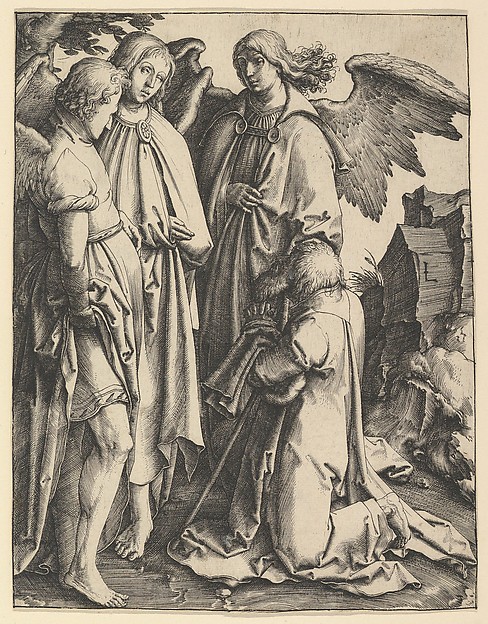 Abraham and Three Angels by Lucas van Leyden