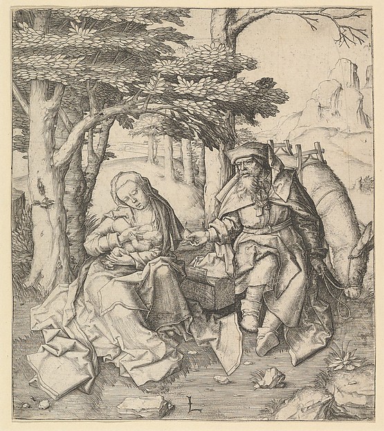 Rest on the Flight Into Egypt by Lucas van Leyden