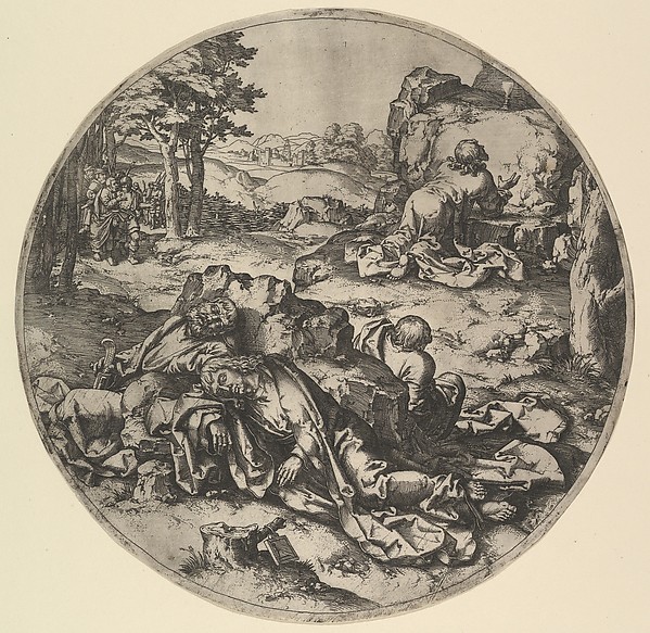 Christ in Gethsemane (copy) by Claes Jansz. Visscher