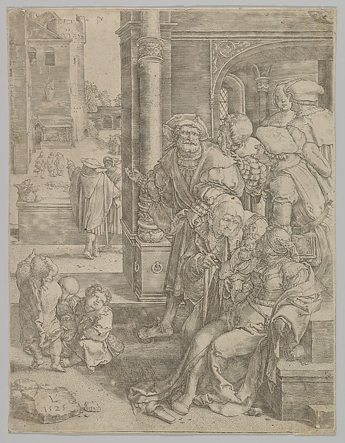 Poet Virgil Suspended in a Basket
