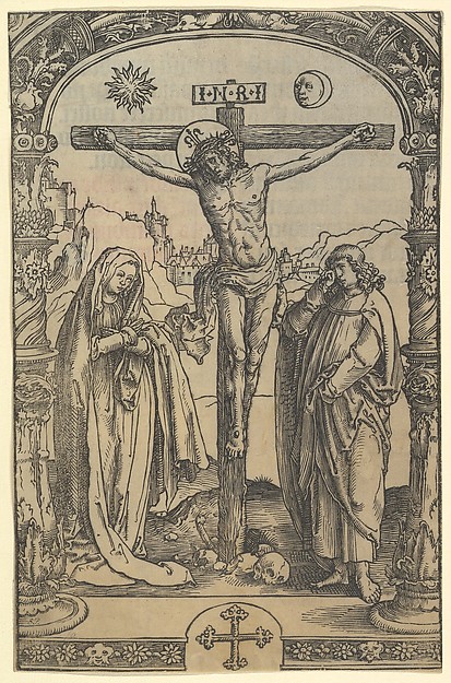 The Crucifixion used in Missale Traiectense (Utrecht Missal), Leiden, 1514 by Lucas van Leyden