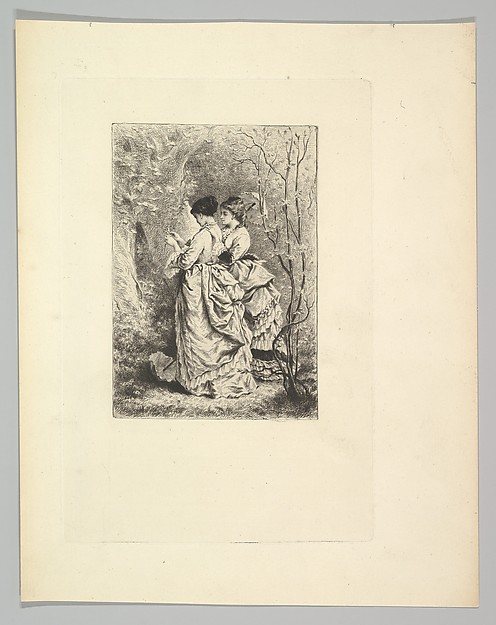 Two Young Ladies in a Garden
