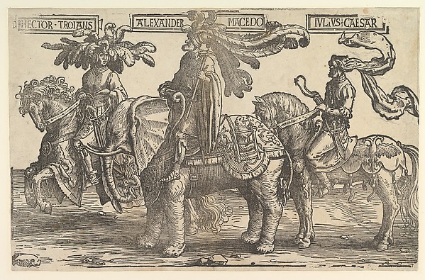 Hector, Alexander, Julius Caesar, from the Nine Heroes