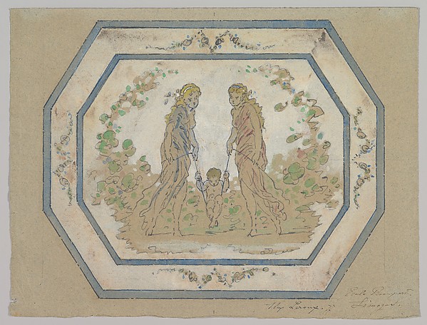 Design for a Porcelain Platter — Leroux