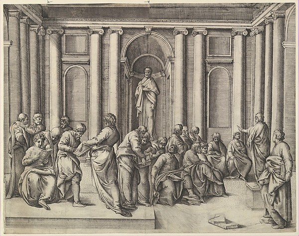 Christ among the Doctors by Battista Franco