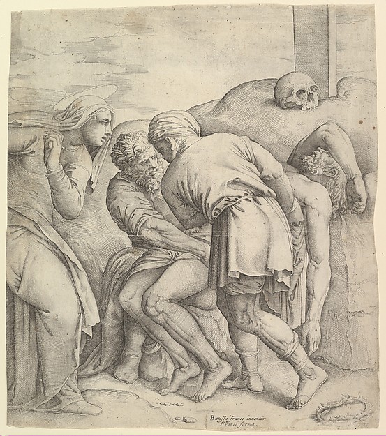 The Entombment of Christ by Battista Franco