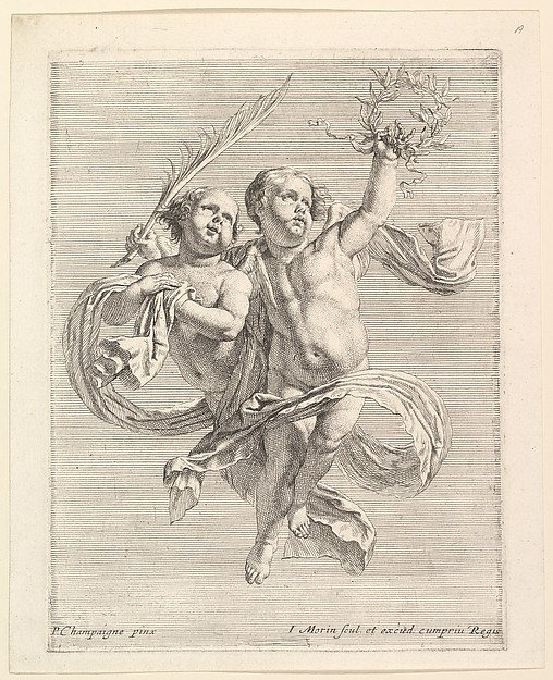 Groupe de deux angelots (regardant vers la droite)