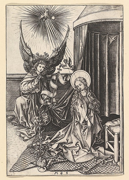 The Annunciation by Martin Schongauer