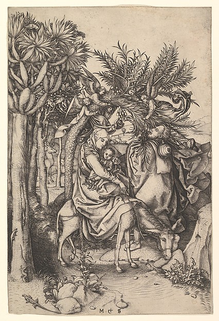 Rest on the Flight into Egypt by Martin Schongauer