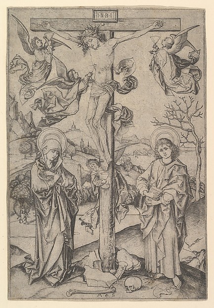 The Crucifixion with Four Angels by Martin Schongauer